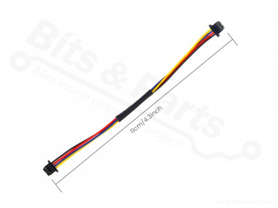 Kabel JST-SH 4 pins 10cm voor Qwicc/QT sensors - Elecrow